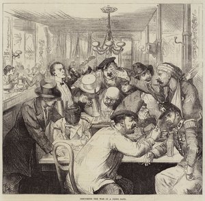 Discutendo della guerra in un caffè di Parigi da Frederick Barnard